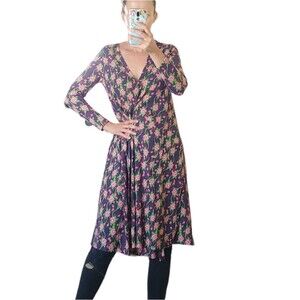 Lularoe Sarah floral cardigan duster long shirt boho top purple pink green